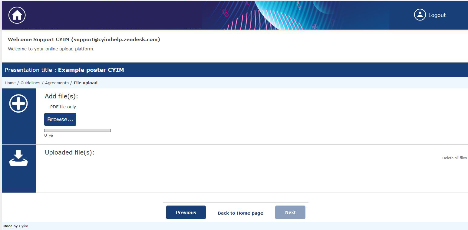clicl on browse to upload the 1 slide PDf file.JPG